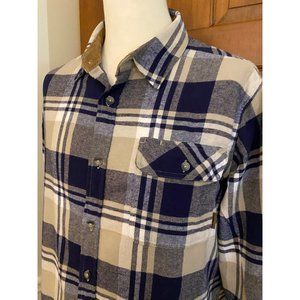 Legendary White Tails Buck Camp Flannel‎ Shirt Men Large Shale Plaid Button Down